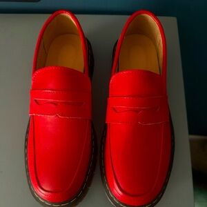 Red Slip on Loafers